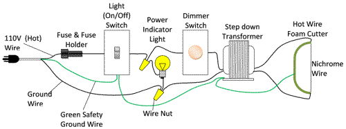 Power supply circuit with switch and indicator light #1