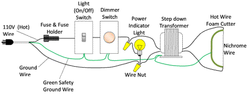 Power supply circuit with switch and indicator light #2